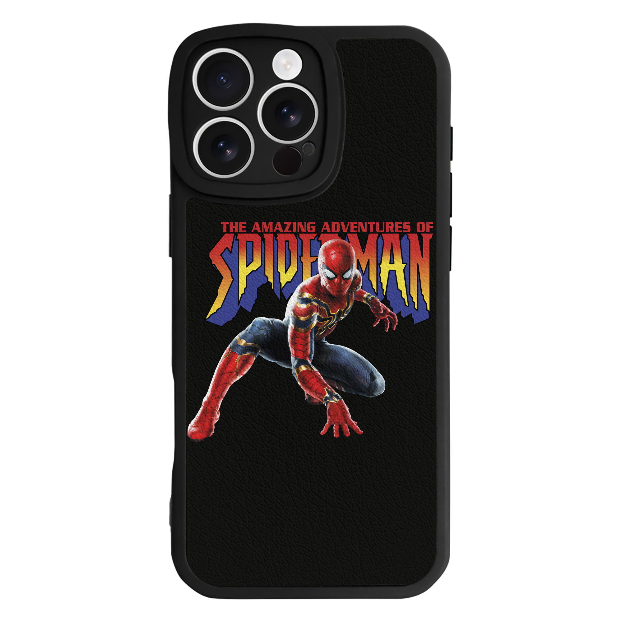 （画像用） Spider Man スパイダーマン 【iPhone 16シリーズ対応】シリコンスマホケース（レザー調） 材質：シリコン